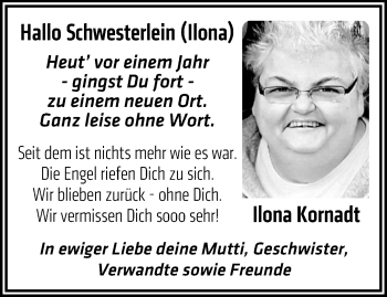 Traueranzeigen Von Ilona Trauer Und Gedenken