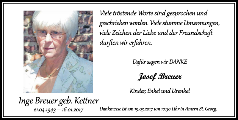  Traueranzeige für Inge Breuer vom 12.03.2017 aus trauer.extra-tipp-moenchengladbach.de
