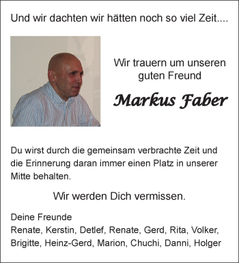 Traueranzeige von Markus Faber von trauer.mein.krefeld.de