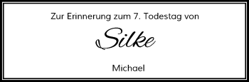 Traueranzeige von Silke  von trauer.wuppertaler-rundschau.de