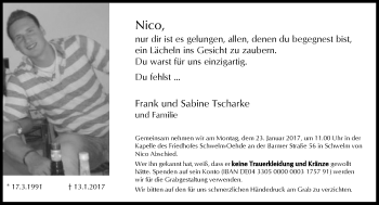 Traueranzeige von Nico  von trauer.wuppertaler-rundschau.de