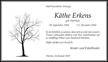 Traueranzeige von Käthe Erkens von trauer.extra-tipp-moenchengladbach.de