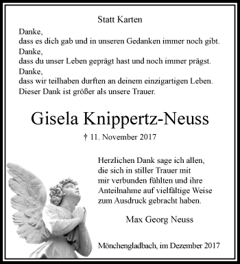 Traueranzeige von Gisela Knippertz-Neuss von trauer.extra-tipp-moenchengladbach.de