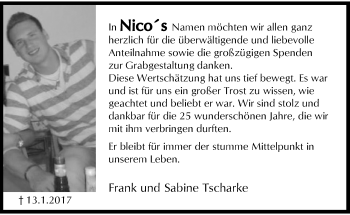 Traueranzeige von Nico  von trauer.wuppertaler-rundschau.de