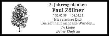 Traueranzeige von Paul Zöllner von trauer.wuppertaler-rundschau.de
