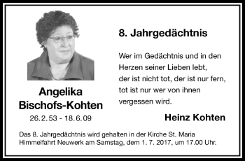 Traueranzeige von Angelika Bischofs-Kohten von trauer.extra-tipp-moenchengladbach.de