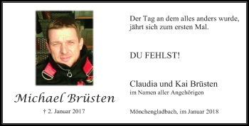 Traueranzeige von Michael Brüsten von trauer.extra-tipp-moenchengladbach.de