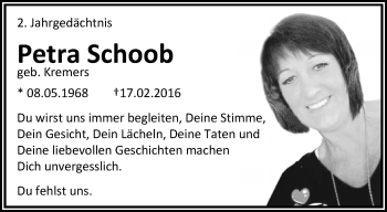 Traueranzeige von Petra Schoob von trauer.mein.krefeld.de