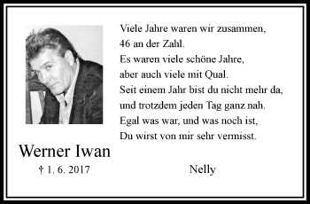 Traueranzeige von Werner Iwan von trauer.extra-tipp-moenchengladbach.de