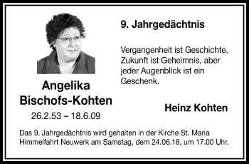 Traueranzeige von Angelika Bischofs-Kohten von trauer.extra-tipp-moenchengladbach.de