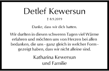 Traueranzeige von Detlef Kewersun von trauer.wuppertaler-rundschau.de