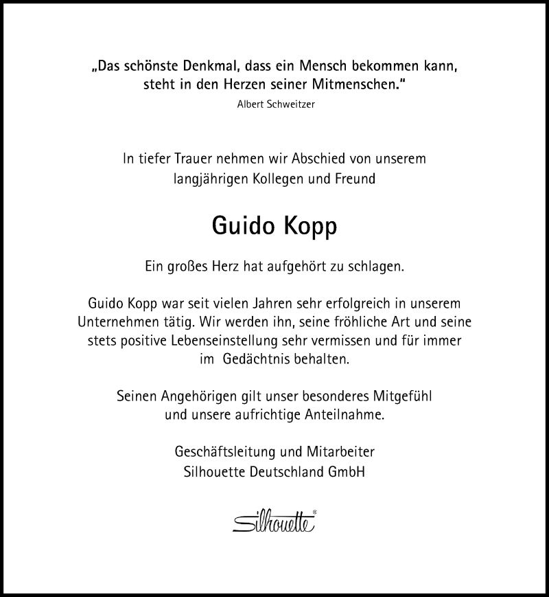  Traueranzeige für Guido Kopp vom 16.06.2019 aus trauer.extra-tipp-moenchengladbach.de