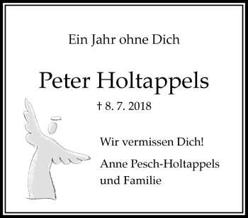 Traueranzeige von Peter Holtappels von trauer.extra-tipp-moenchengladbach.de