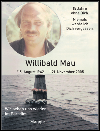 Traueranzeige von Willibald Mau von trauer.extra-tipp-moenchengladbach.de