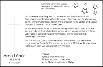 Traueranzeige von Arno Löher von trauer.wuppertaler-rundschau.de