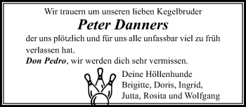 Traueranzeige von Peter Danners von trauer.extra-tipp-moenchengladbach.de