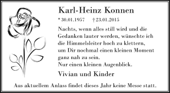 Traueranzeige von Karl-Heinz Konnen von trauer.mein.krefeld.de