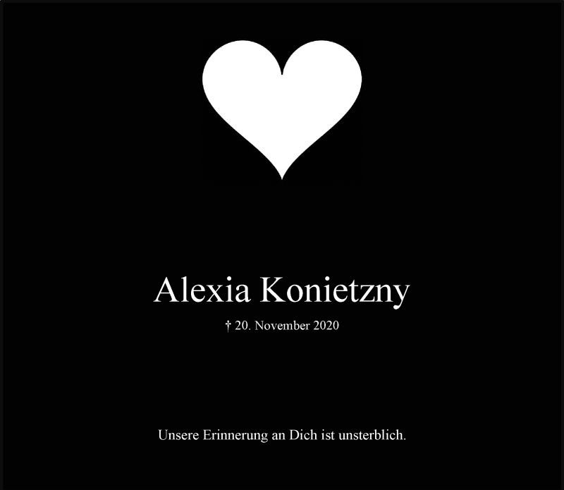  Traueranzeige für Alexia Konietzny vom 21.11.2021 aus trauer.extra-tipp-moenchengladbach.de