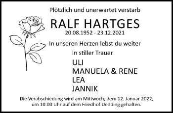 Traueranzeige von Ralf Hartges von trauer.extra-tipp-moenchengladbach.de