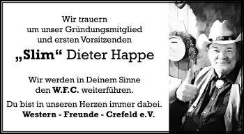 Traueranzeige von Dieter Happe von trauer.mein.krefeld.de