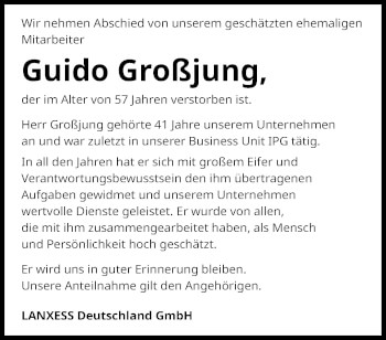 Traueranzeige von Guido Großjung von trauer.mein.krefeld.de