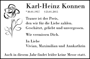 Traueranzeige von Karl-Heinz Konnen von trauer.mein.krefeld.de