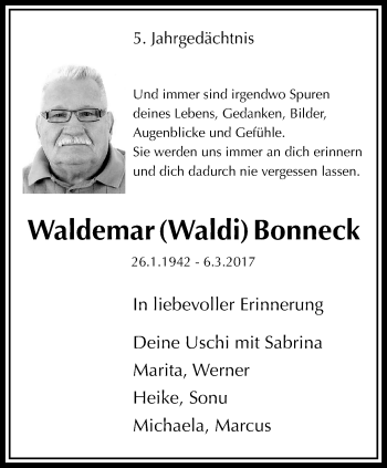 Traueranzeige von Waldemar Bonneck von trauer.mein.krefeld.de