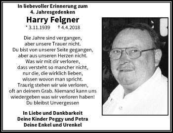 Traueranzeige von Harry Felgner von trauer.wuppertaler-rundschau.de