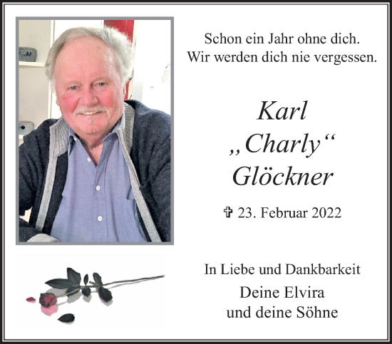 Traueranzeige von Karl Glöckner von trauer.extra-tipp-moenchengladbach.de