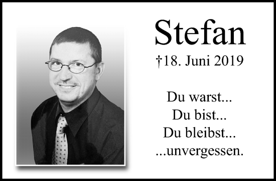 Traueranzeige von Stefan Hülser von trauer.extra-tipp-moenchengladbach.de