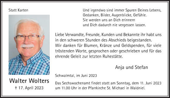 Traueranzeige von Walter Wolters von trauer.extra-tipp-moenchengladbach.de