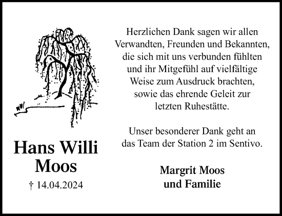 Traueranzeige von Hans Willi Moos von trauer.extra-tipp-moenchengladbach.de