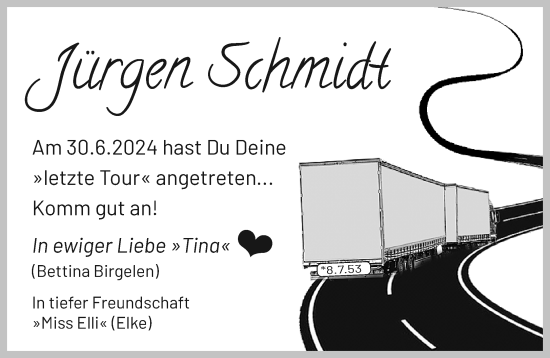 Traueranzeige von Jürgen Schmidt von trauer.extra-tipp-moenchengladbach.de