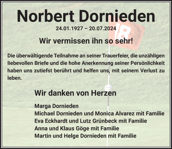 Traueranzeige von Norbert Dornieden von trauer.extra-tipp-moenchengladbach.de