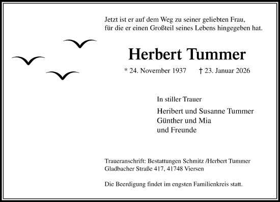 Traueranzeige von Herbert Tummer von trauer.panorama-anzeigenblatt.de