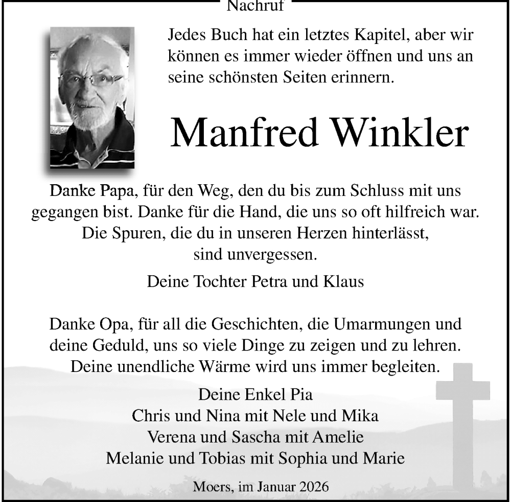  Traueranzeige für Manfred Winkler vom 08.02.2026 aus trauer.panorama-anzeigenblatt.de